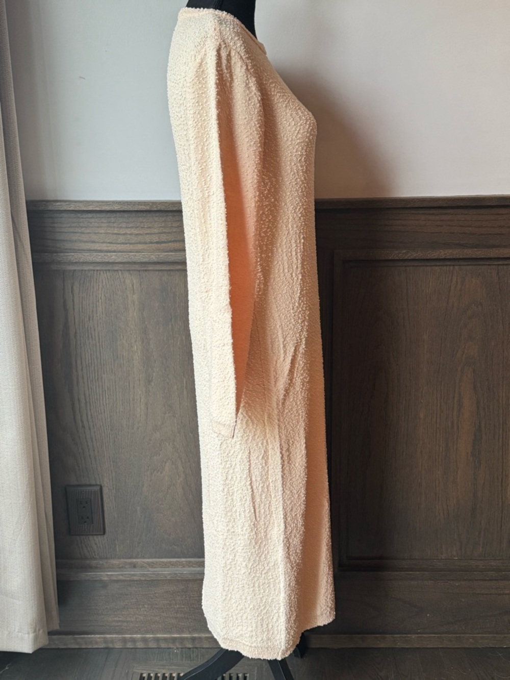 Saodimallsu Cream Textured Long Sleeve Dress - Women small - Picture 5 of 8